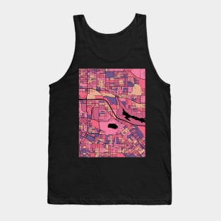 Burnaby Map Pattern in Purple & Pink Tank Top